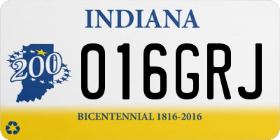 IN license plate 016GRJ