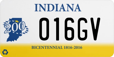 IN license plate 016GV