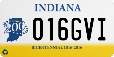 IN license plate 016GVI