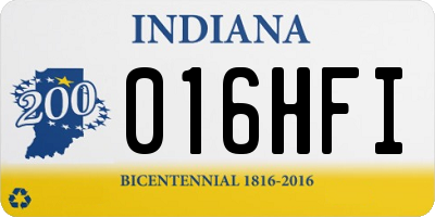 IN license plate 016HFI