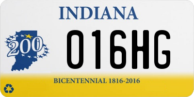 IN license plate 016HG