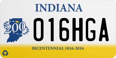 IN license plate 016HGA