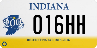 IN license plate 016HH