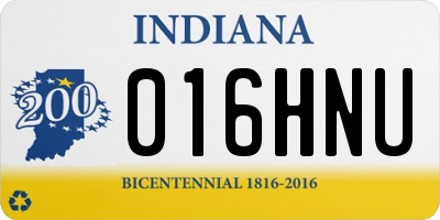 IN license plate 016HNU