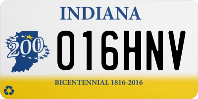 IN license plate 016HNV