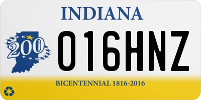 IN license plate 016HNZ