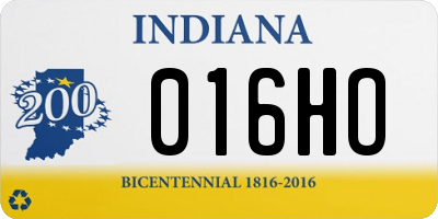 IN license plate 016HO