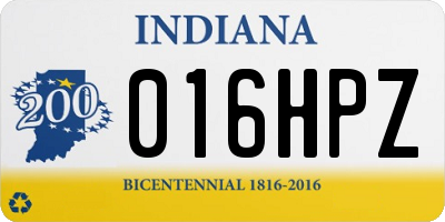 IN license plate 016HPZ