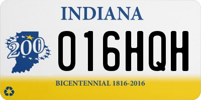 IN license plate 016HQH