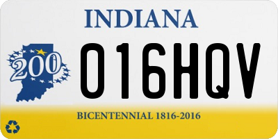 IN license plate 016HQV
