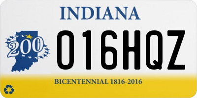 IN license plate 016HQZ