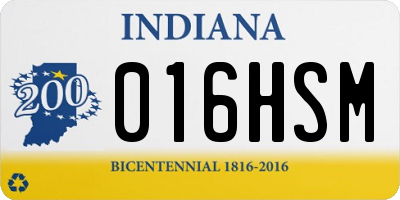 IN license plate 016HSM