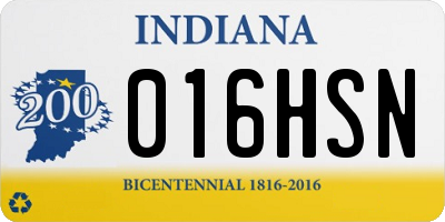 IN license plate 016HSN