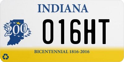 IN license plate 016HT