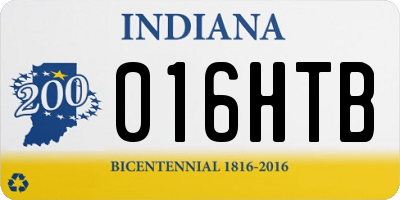 IN license plate 016HTB