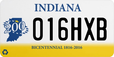 IN license plate 016HXB