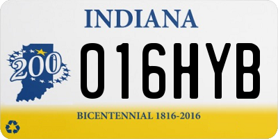 IN license plate 016HYB