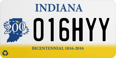 IN license plate 016HYY