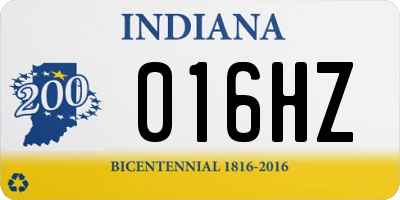 IN license plate 016HZ