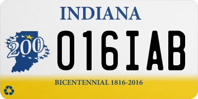 IN license plate 016IAB