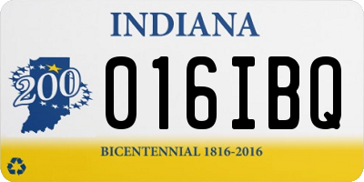 IN license plate 016IBQ
