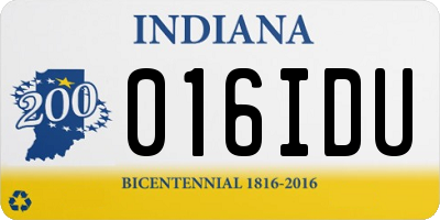 IN license plate 016IDU