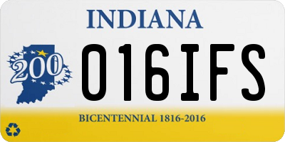 IN license plate 016IFS