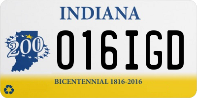 IN license plate 016IGD