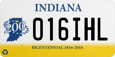 IN license plate 016IHL