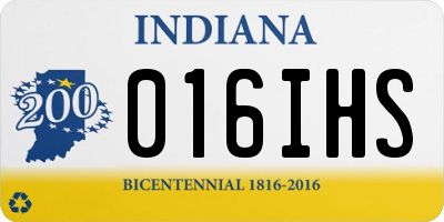 IN license plate 016IHS