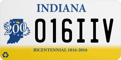 IN license plate 016IIV