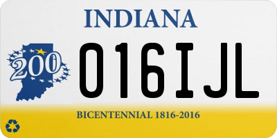 IN license plate 016IJL