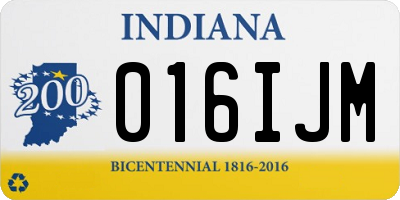IN license plate 016IJM