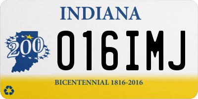 IN license plate 016IMJ