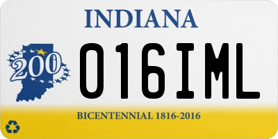 IN license plate 016IML