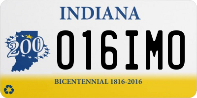 IN license plate 016IMO