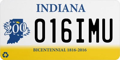 IN license plate 016IMU