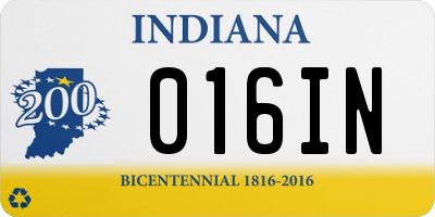 IN license plate 016IN