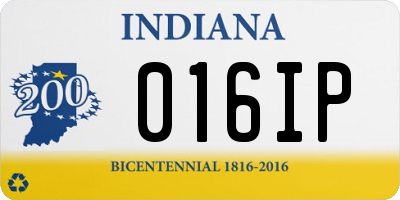 IN license plate 016IP