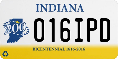 IN license plate 016IPD