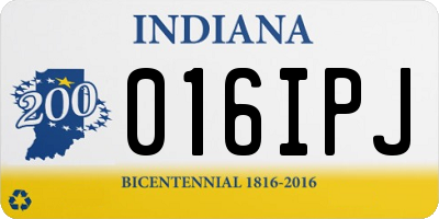 IN license plate 016IPJ