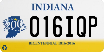 IN license plate 016IQP
