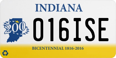 IN license plate 016ISE