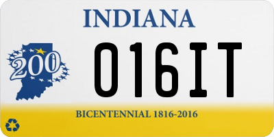 IN license plate 016IT