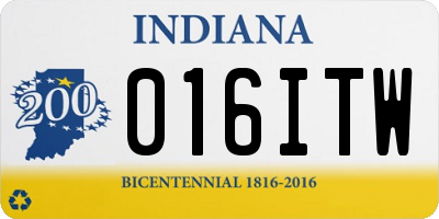 IN license plate 016ITW