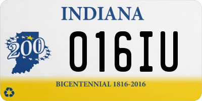 IN license plate 016IU