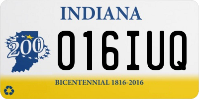 IN license plate 016IUQ
