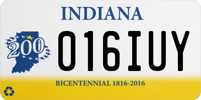 IN license plate 016IUY