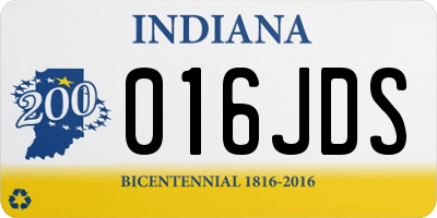 IN license plate 016JDS