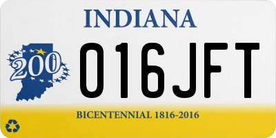 IN license plate 016JFT